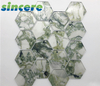 Good Selling Shiny Decoration Backsplash Hexagon Shape Bathroom Tiles Glass Mosaic