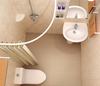 Office Building White Hand Press One Piece Toilet 