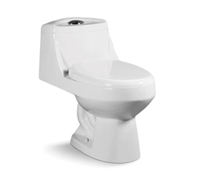 Bedroom White Hand Press One Piece Toilet