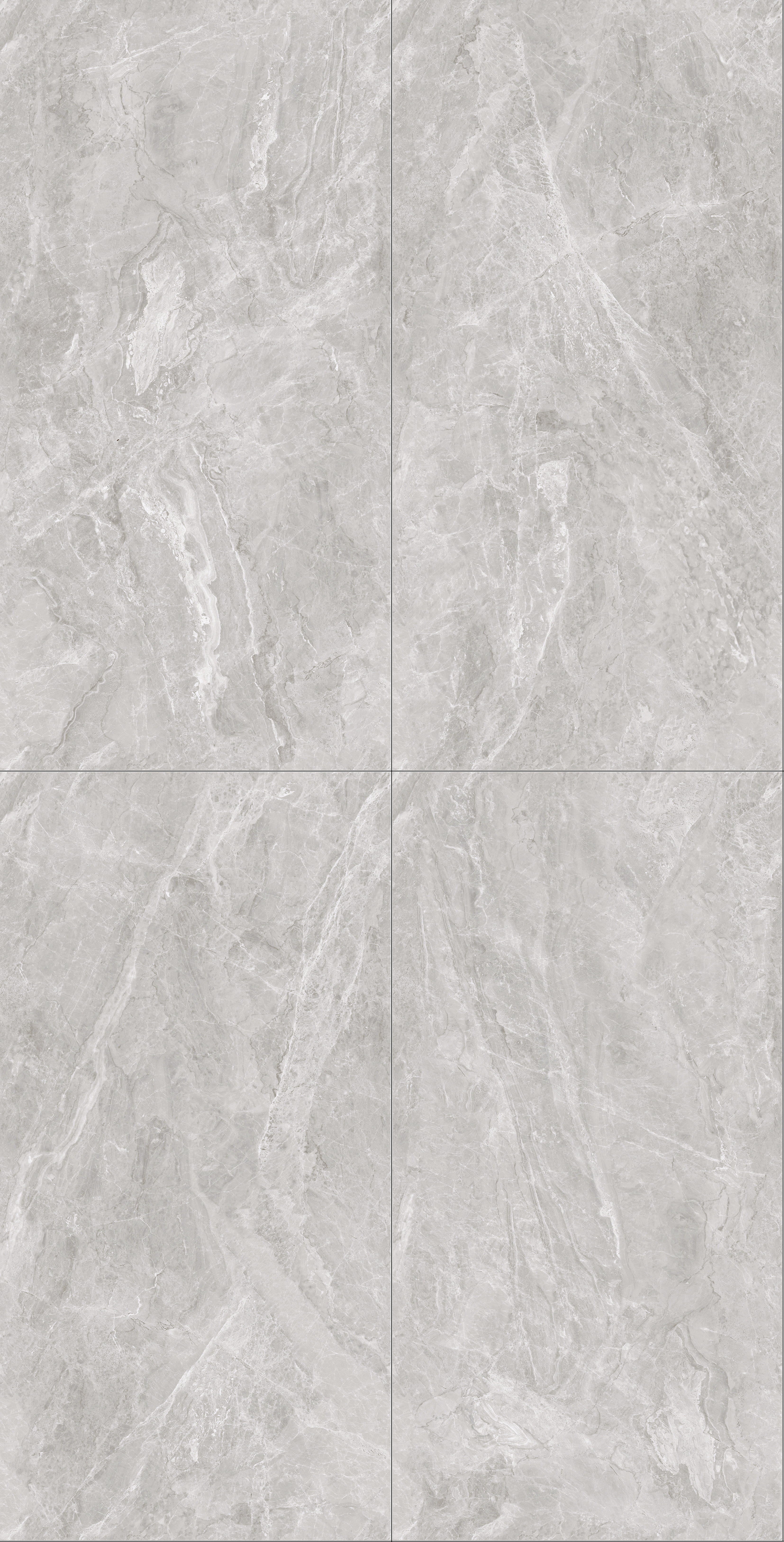 Luxury Bruce Book Match Natural Grey Marble Floor Tile 75x150mm Stone Slabs