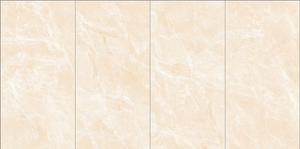 Foshan 600x1200mm Polished Beige Yellow Living Room Glazed Floor Tiles For Villa