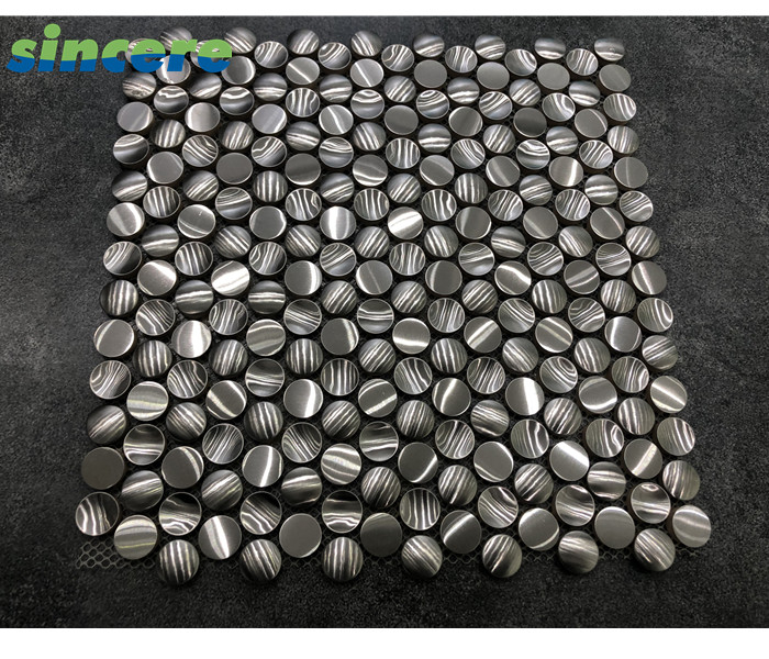 Silver Color Stainless Steel Metal Mosaic For Wall