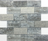 Cheap Price Gray White Kitchen Back Splash Wall Tiles Rectangle Glass Mosaic