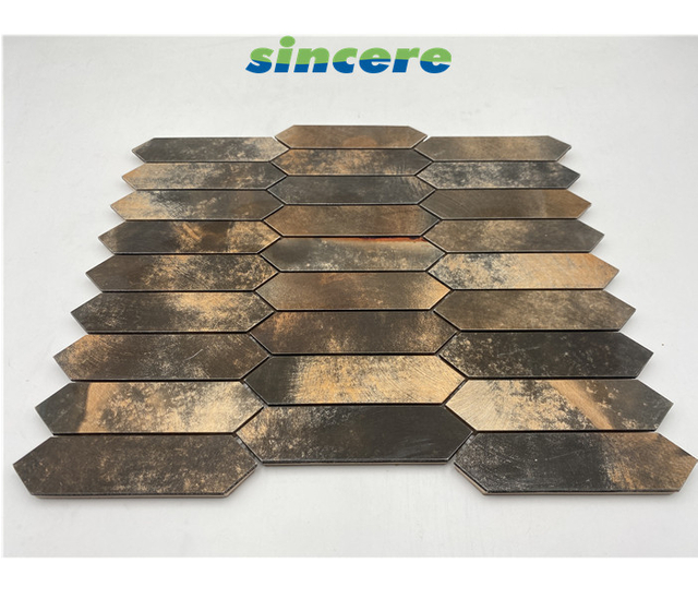 Rustic Bronze Metal Mosaic For Indoor