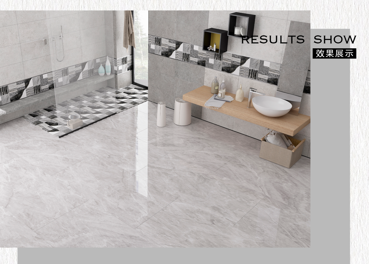 效果图-Supplier Italy Big Slabs and Light Grey Marble Porcelain Tiles For Home Decor