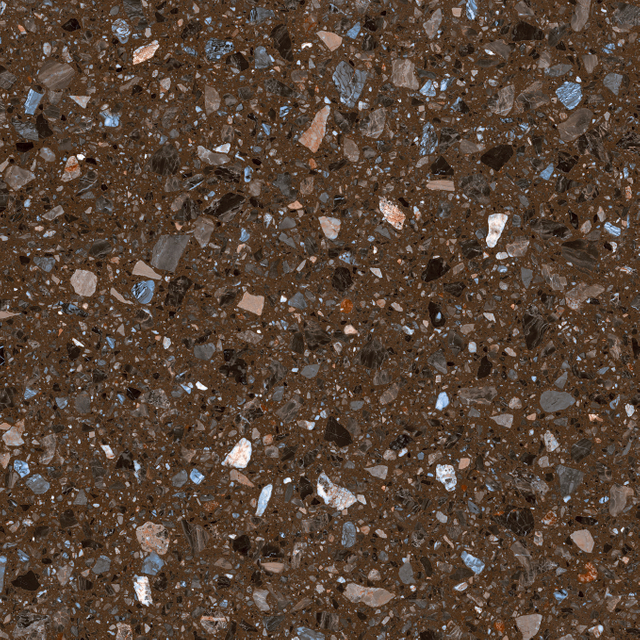 Dark Brown Terrazzo Futuro Glazed Marble Tiles For Household