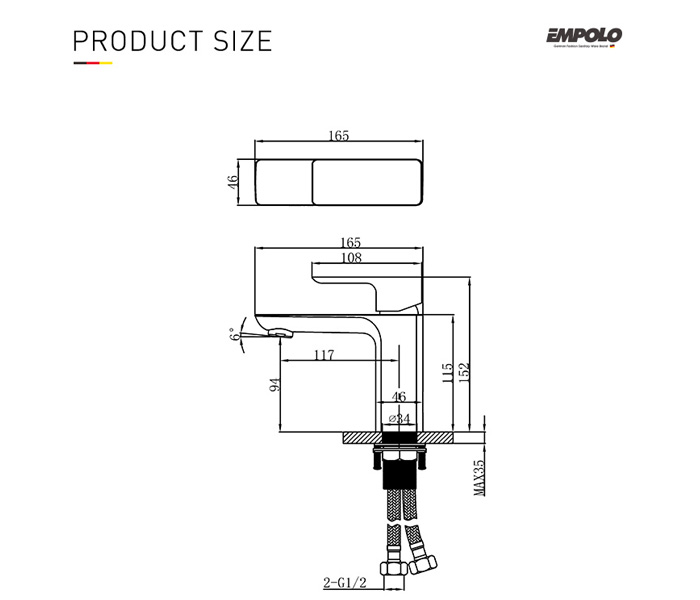 Bathroom Matte Retractable Basin Mixer 