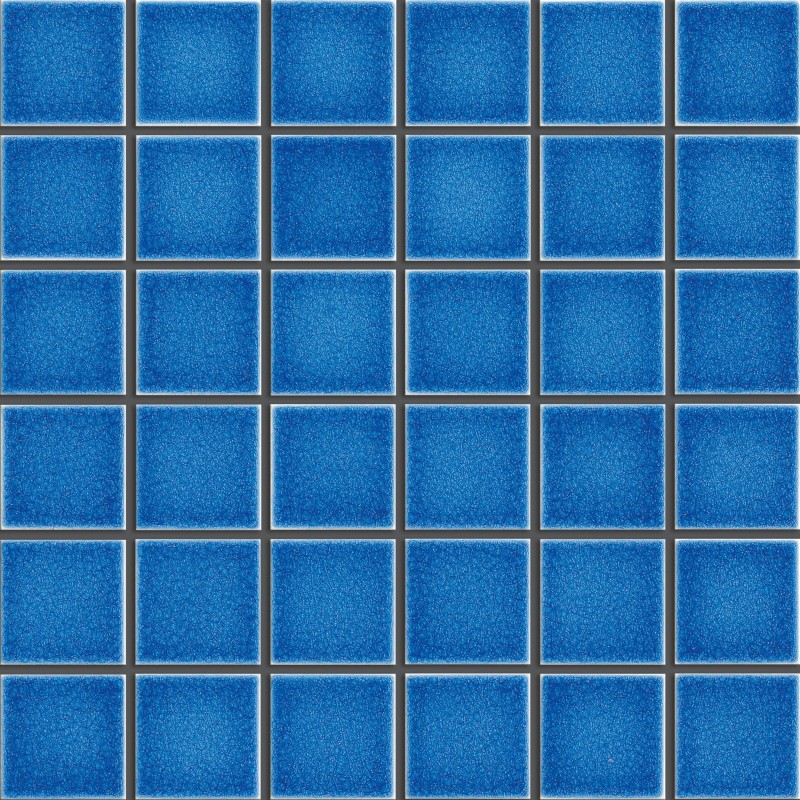 Colors Ceramic Swimming Pool Tile For Hotel Pool Ice Crack Square Mix Blue Porcelain Mosaic