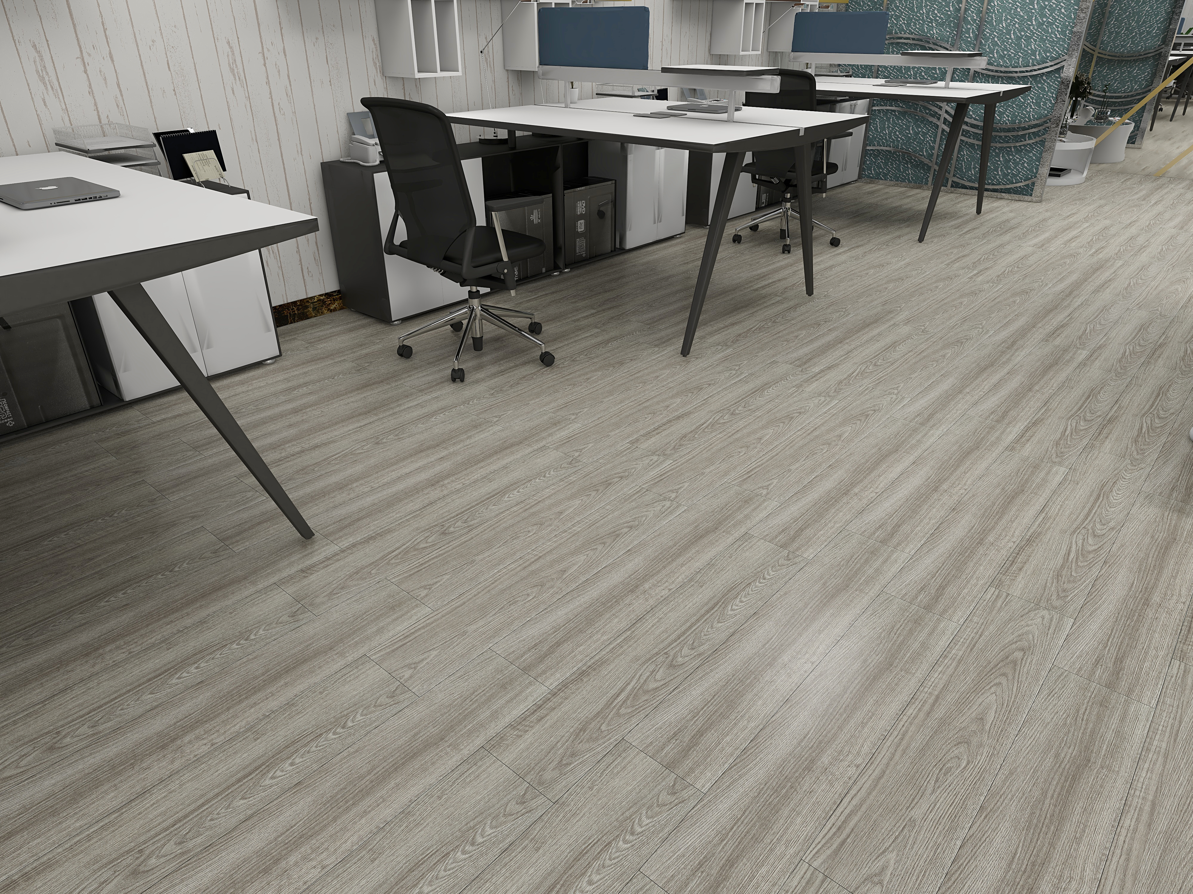 MWTD1023066效果图+Indoor and Outdoor Decoration Best-selling Non-slip Natural Wood Look Grey White 200X1000MM Floor Tiles