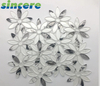 Art Work Bathroom Wall And TV Background Flower Shape Glass Mosaic