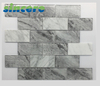 Cheap Price Gray White Kitchen Back Splash Wall Tiles Rectangle Glass Mosaic